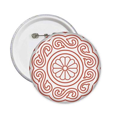 Imagem de Broche de padrão de cultura tradicional chinesa China Broche de emblema de botão decoração acessório 5 peças
