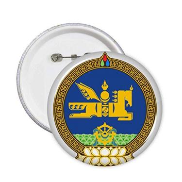Imagem de Emblema Nacional da Mongólia Art Deco Presente Alfinetes Moda Emblema Botão Decoração Acessório 5 peças