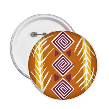 Imagem de Brown Line Totems México Alfinetes de civilização antiga Emblema Botão Decoração Acessório 5 peças