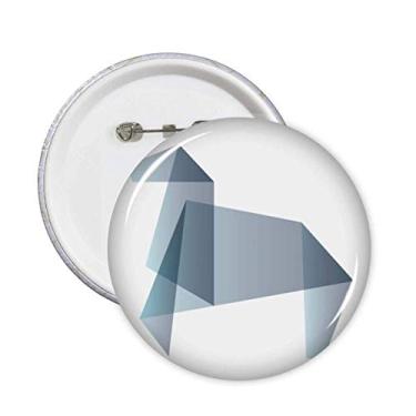 Imagem de Emblema de origami abstrato cavalo forma geométrica broche botão decoração 5 peças