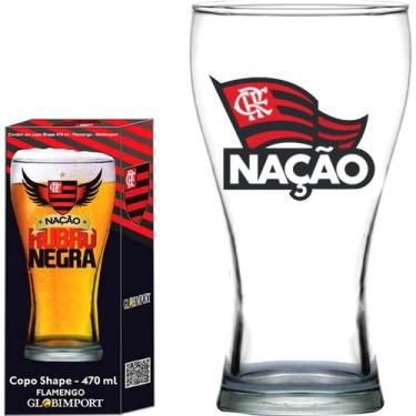 Imagem de Copo De Cerveja Flamengo Nação Rubro Negra Shape 470ml - Globimport