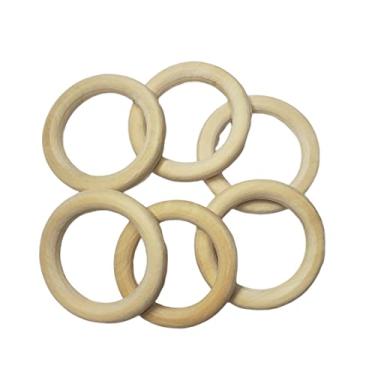 Imagem de Argola de Madeira cor Marfim número 1 48 mm Porta Guardanapo PCT C/200 UNIDADES