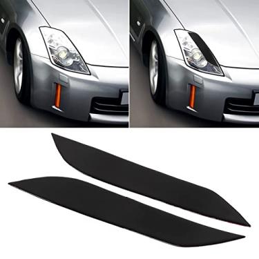 Imagem de Sobrancelha de farol, 2 peças de substituição para farol de sobrancelha para decoração de luz de carro 350Z Z33 2003‑2009