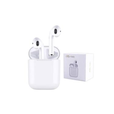 Imagem de Fone De Ouvido Bluetooth I9S Par Estéreo Sem fio com base Branco