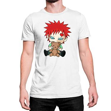 Imagem de Camiseta T-Shirt Gaara Chibi Anime Naruto Algodão Cor:Branco;Tamanho:P