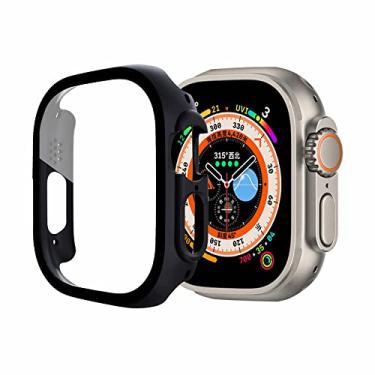Imagem de Case Capa com Pelicula de Vidro LTIMPORTS, compativel com Apple Watch Ultra 49mm e Apple Watch Ultra 2 49mm(Preto)
