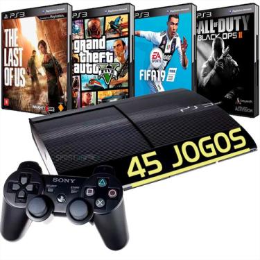 Imagem de Ps3 Super Slim + Gta5 + Fifa 19 + Pes 2018 + Uncharted 2 PlayStation 3