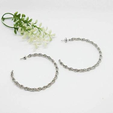 Imagem de Argola Prata design Trançada