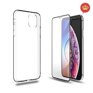 Imagem de Capa Capinha Tpu Transparente iPhone 11 Pro Max + Película Blindada 5D Nano Flexível