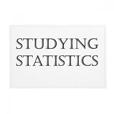 Imagem de DIYthinker Tapete antiderrapante para porta de banheiro com frases curtas para estudar estatísticas