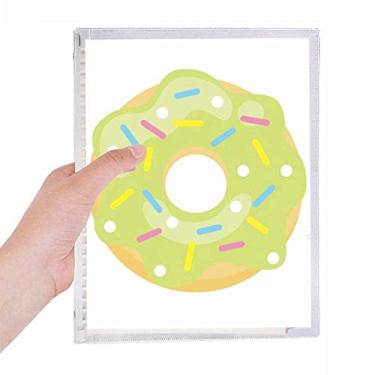 Imagem de Caderno de pasta verde para sobremesa doce folha solta diário recarregável de papelaria