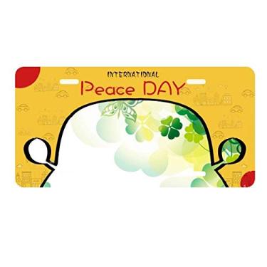 Imagem de DIYthinker Borboleta Trevo de Quatro Folhas Dia de São Patrício Placa Etiqueta Decoração de Carro Dia da Paz