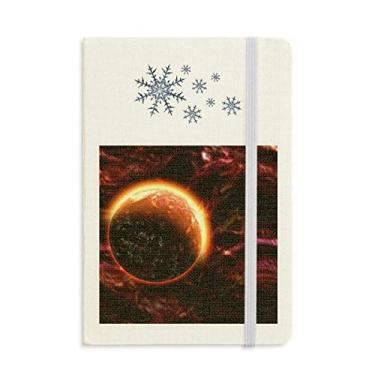 Imagem de Caderno Planeta Vermelho do Universo Escuro Grosso Flocos de Neve Inverno