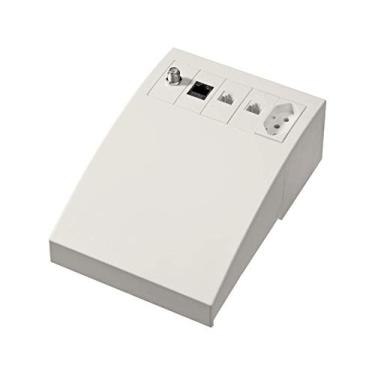 Imagem de Placa e Caixa para 5 Módulos e Ponte de Ligação Tê, Alumbra, 6254, Branco