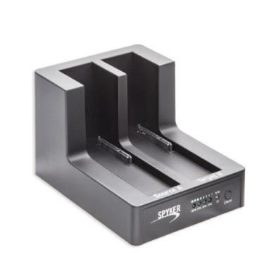 Imagem de Syba CL-ENC50060 USB 3.0 Dual Slot 3,5"/2,5" Sata III HD estação de ancoragem para fácil clone e backup, preto