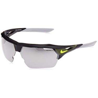 Imagem de Nike Óculos de sol EV1028-070 Hyper Force Frame Cinza com Lente Flash Prateada, Preto Fosco/Volt