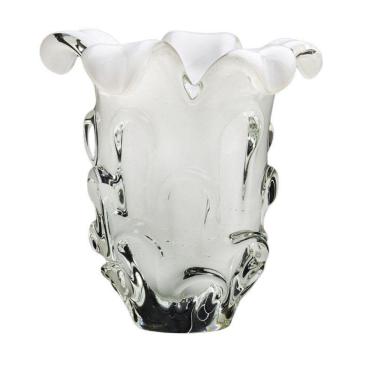 Imagem de Vaso Em Cristal Murano Branco - São Marcos 25Cm