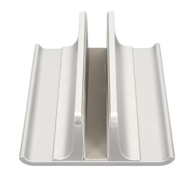 Imagem de Suporte de Mesa Com Estação de Encaixe Ajustável, Suporte Vertical para Laptop, Liga de Alumínio 3 Em 1, Ajustável (Prata)