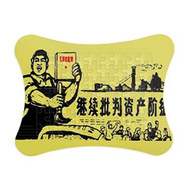Imagem de Worker Camponesa Chinesa Revolução Vermelha Moldura Decoração Quebra-cabeça Ornamento