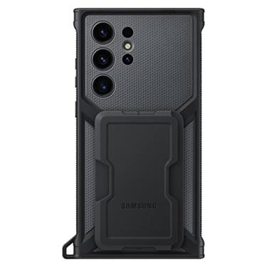 Imagem de SAMSUNG Capa para celular Galaxy S23 ultra resistente, capa protetora resistente com plataforma para porta-cartões, alça de pulso, acessórios destacáveis, versão dos EUA, EF-RS918CBEGUS, Titan