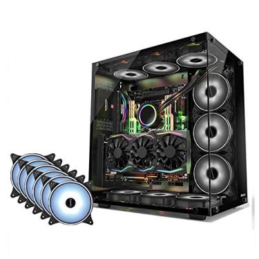 Imagem de Gabinete Gamer Gaming Case,Mid-Tower PC Gaming Case ATX/M-ATX/MINI-ITX - Front I/O USB 3.0 Port - Tempered Glass - 9 Fan Position - Water-Cooling Ready (Color : B)