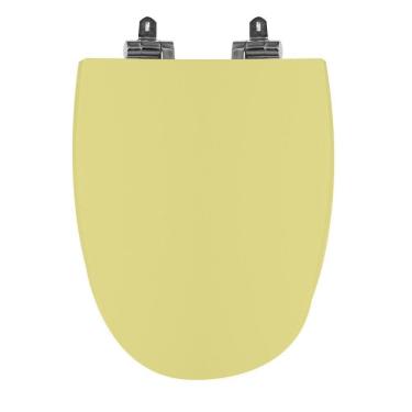 Imagem de Assento Sanitário Poliéster para Louça Monte Carlo/venice deca/belize Slow Close Cromado Bege Saara