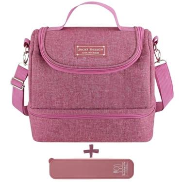 Imagem de Bolsa T�rmica Rosa + Porta Talher (Jacki Design CONCEPT) | Design Moderno | Praticidade para o Dia a Dia | Dur�vel e Funcional (Moderno, Rosa, Bolsa Termica)