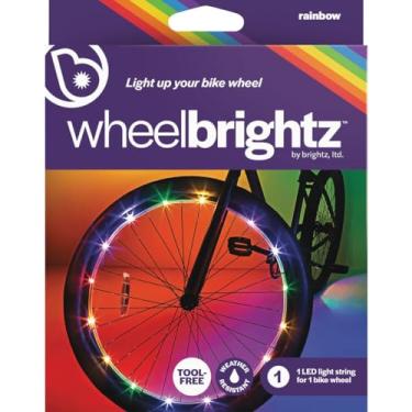 Imagem de Luzes de roda de bicicleta (1 pneu) arco-íris - luzes de bicicleta LED para andar de bicicleta luz de pneu infantil luz de bicicleta top 2022 presente para meninos meninas 5 6 7 8 9 10 11 12 anos adolescentes adultos mãe pai