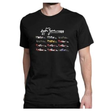 Imagem de Camiseta Ayrton Senna história Em Carros F1 Preta (BR, Alfa, M, Regular, Preta)