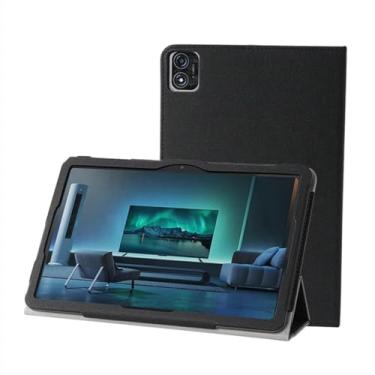 Imagem de Qiawum Capa para tablet CHUWI HI10 XPro Tablet PC 10,1 polegadas, capa protetora dobrável de couro PU premium com suporte dobrável para tablet CHUWI HI10XPro 10,1 polegadas (preto)