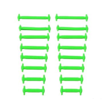 Imagem de Sneakers No Tie Solid Color Shoelaces Silicone Elastic Shoelaces Women's Casual Shoelaces Shoe Accessories(Green)