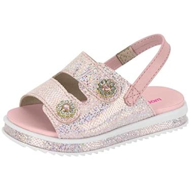 Imagem de Sandália Infantil Molekinha Bebê Holográfica Rosa - 22