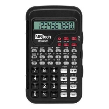 Imagem de Calculadora Científica Eletrônica De Mesa Relógio 8 Dígitos - Mb Tech