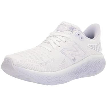 Imagem de New Balance Fresh Foam X 1080 V12 Tênis de corrida feminino, Branco/Libra/Violet Haze, 5 X-Wide