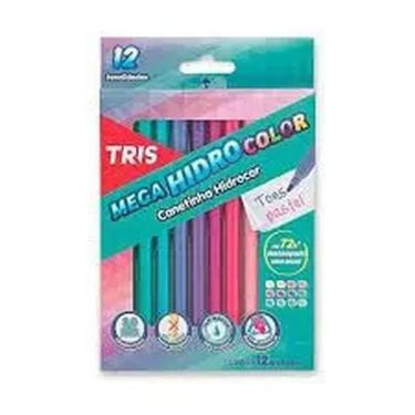 Imagem de Canetinha Hidrocor Mega Hidro Tons Pastel Com 12 Cores