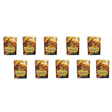 Imagem de Estojo para exibição de cartas Dragon Shield Matte Mini laranja japonesa 60 unidades