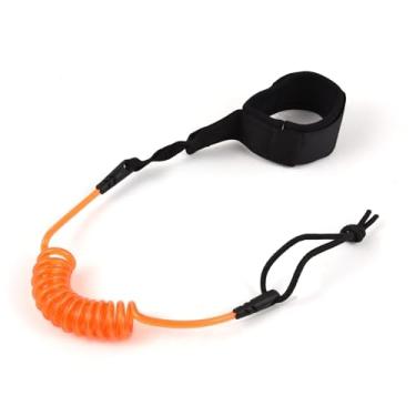 Imagem de Trela de prancha de surf de 1,2 m / 4 pés enrolada Sup Leash Leg Corda Elástica de segurança ao ar livre SUP Strap