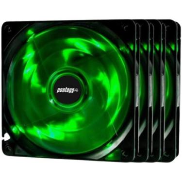 Imagem de Kit 4 Cooler Fan Basic Verde 4 Leds Para Gabinete 120mm x 120mm  - Pon