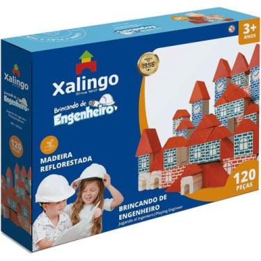 Imagem de Blocos De Montar 120 Peças Brincando De Engenheiro Xalingo 52798