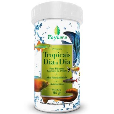 Imagem de Ração Para Peixes Alimento Poytara tropicais dia a dia 95g