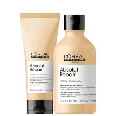 Imagem de Kit Loréal Professionnel Serie Expert Absolut Repair Gold Quinoa + Protein - Shampoo 300Ml + Condicionador 200Ml