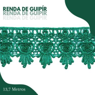 Imagem de Renda De Guipír Chl-436 - Peça Com 13,7 Metros- Verde Bandeira - Nº: 5