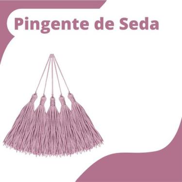 Imagem de Pingente De Seda Tassel - Franja - Rose  - Com 100 Unidades - Nybc