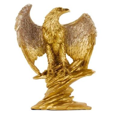 Imagem de Águia Dourada 30.5cm - Enfeite Decorativo Resina - Taimes