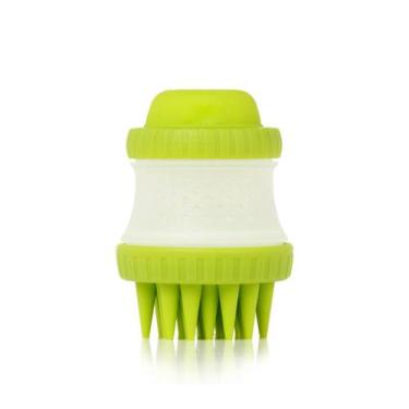 Imagem de Escova De Banho Pets Massagem Silicone Reservatório Shampoo - CLEANING
