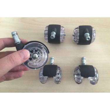 Imagem de (35pçs) Rodízio Rodinha Gel Cadeira Secretária Diretor - ABCMAIOR