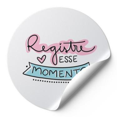 Imagem de 120 Etiquetas Auto Colante Adesivos Redondos Registre Esse Momento AD0