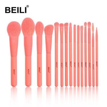 Imagem de pincéis de maquiagem BEILI 15 peças iluminador, pó, harmonização dos o