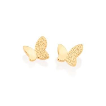 Imagem de Brinco borboleta folheado a ouro 18k/526989 - Rommanel 