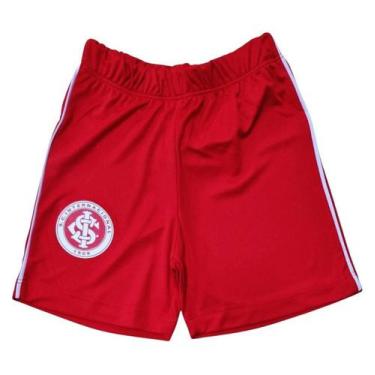 Imagem de Shorts Internacional Infantil Juvenil Vermelho Oficial - Revedor, Tam 